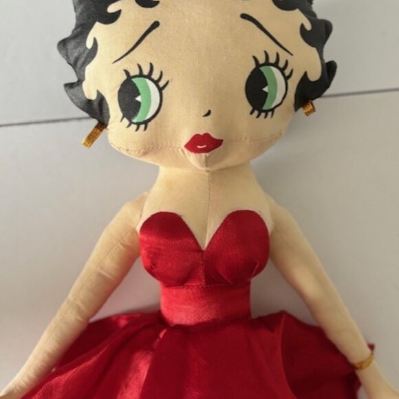 Classic Red Betty Boop Plush 16” 1999 Kelly Toy Red Dress Heart Garter Stand - Picture 4 of 13